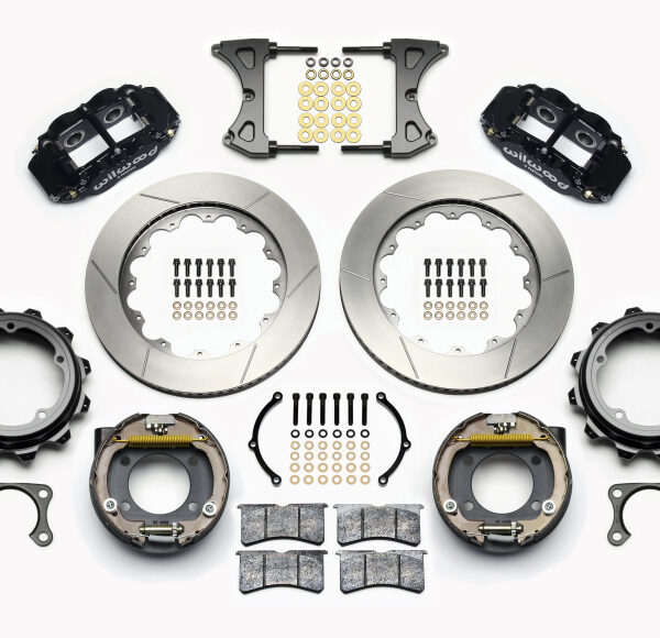 Wilwood Narrow Superlite 4R Rear P-Brk Kit 14.00in Strange Eng Floater 3.49in Offset