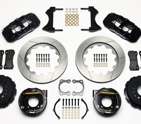Wilwood AERO4 Rear P-Brake Kit 14.00in Chevy 12 Bolt w/ C-Clips