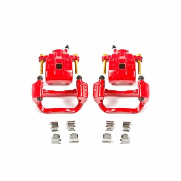 Power Stop 08-15 Toyota Sequoia Rear Red Calipers w/Brackets - Pair
