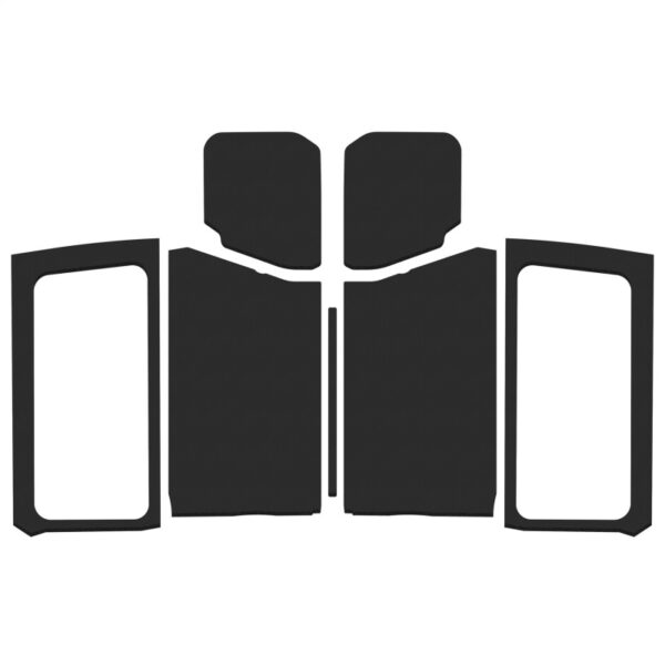 DEI 18-23 Jeep Wrangler JL 2-Door Boom Mat Complete Headliner Kit - 7 Piece - Black Leather Look