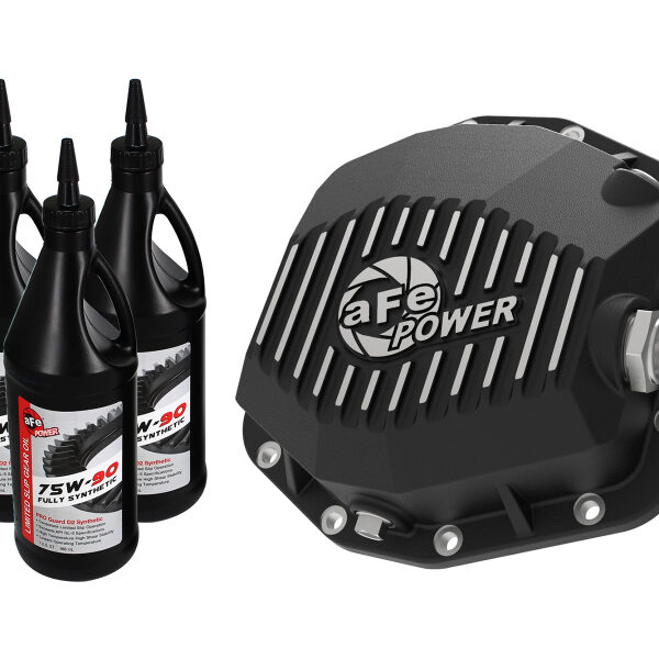 aFe 18-24 Jeep Wrangler JL Dana M220 Pro Series Front Diff Cover w/ Oil - Black