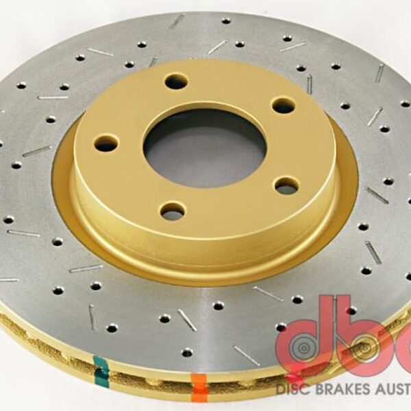 DBA 04-05 Mazda 3 2.3L (exc. MazdaSpeed) Front Drilled & Slotted 4000 Series Rotor
