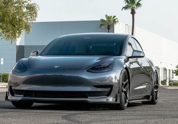 VR Aero 2018+ Tesla Model 3 Gloss Carbon Fiber Front Lip Spoiler