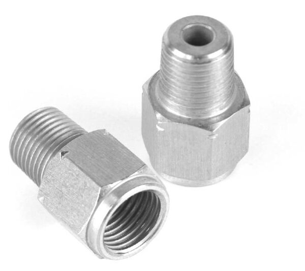 Haltech M10 x 1.0 to 1/8 BSPT Adaptor - Stainless Steel