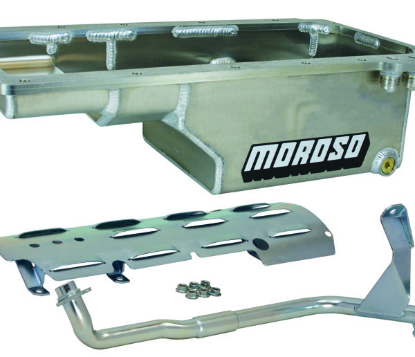 Moroso GM LS/93-02 F-Body (w/-10An Fitting) Deep Drag Race Baffled Wet Sump 6qt 9in Aluminum Oil Pan