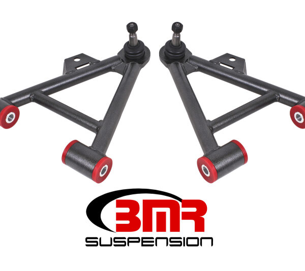 BMR 79-93 Mustang Lower Non-Adj. A-Arms (Coilover Only) w/ Tall Ball Joint (Poly) - Black Hammertone