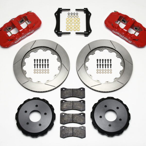 Wilwood AERO4 Rear Kit 14.00in Red 97-04 Corvette C5/Z06 05-13 C6