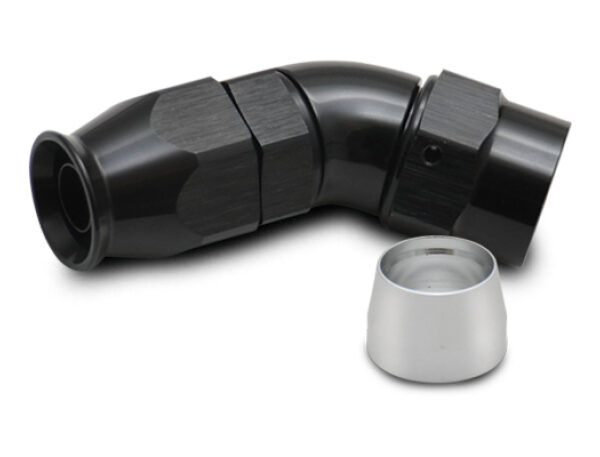 Vibrant 1 Piece PFTE Hose End -16 AN 45 Degree