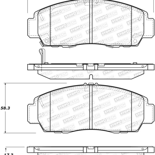 StopTech Performance 11-14 Acura TSX Front Brake Pads