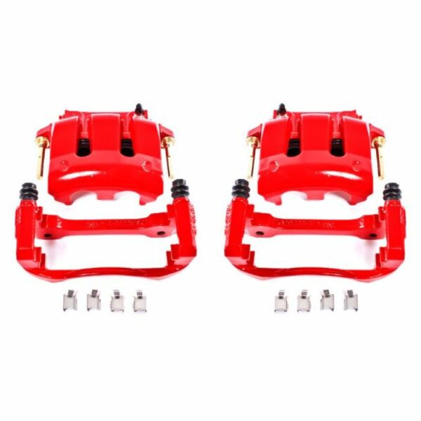 Power Stop 05-14 Ford Mustang Front Red Calipers w/Brackets - Pair