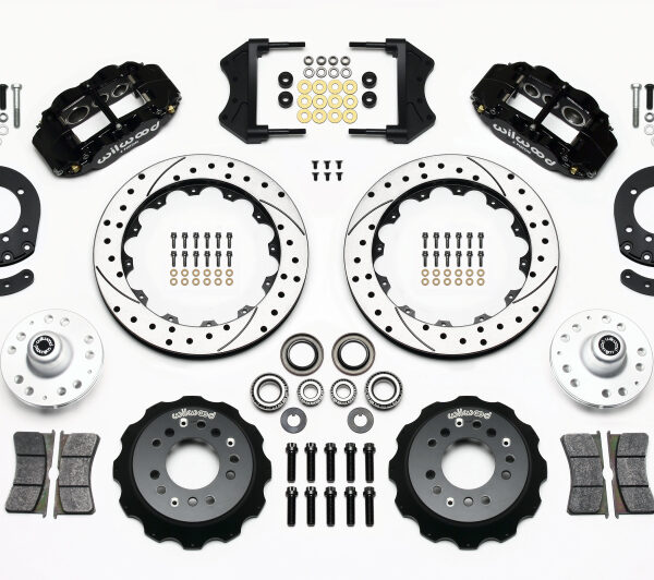 Wilwood Narrow Superlite 6R Front Hub Kit 12.88in Drilled 1965-1969 Mustang Drum Spindle
