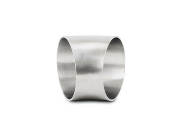 Vibrant 3.5in OD T304 SS 45 Deg Mandrel Bend Elbow (3.5in Centerline Radius)