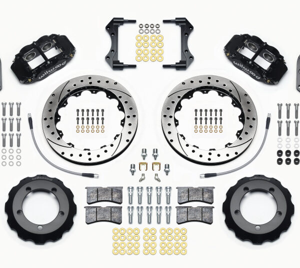Wilwood Narrow Superlite 4R Front Hat Kit 12.88in Drilled 66-75 Ford Bronco Dana 30/44 w/Lines