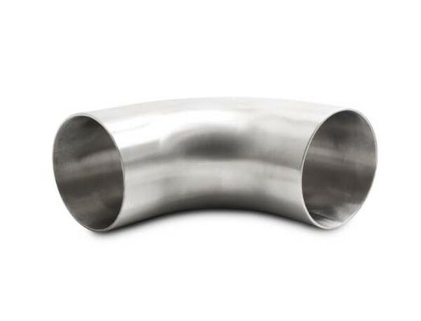 Vibrant 3.0in OD 4.33in Tangent Length T304 SS 90 Deg Mandrel Bend w/Extended Leg Length