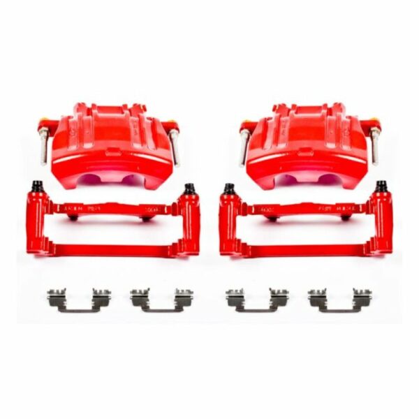 Power Stop 2012 Chrysler 300 Front Red Calipers w/Brackets - Pair