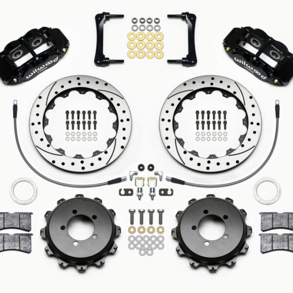 Wilwood Narrow Superlite 4R Rear Kit 12.88in Drilled 2008-2012 Subaru WRX w/Lines