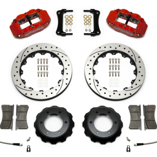 Wilwood Narrow Superlite Red 6R Front Kit 12.88in Drilled Rotor w/ Lines 05-15 Toyota Tacoma