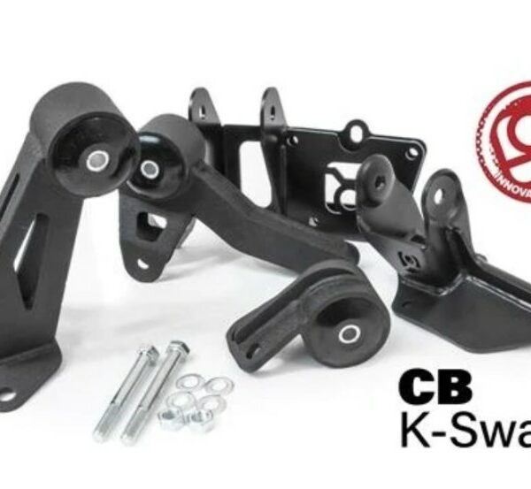 Innovative 90-93 Accord K-Series Black Steel Mounts 85A Bushings (Not K24 Trans)