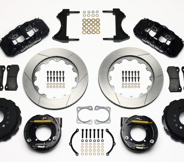 Wilwood AERO4 Rear P-Brake Kit 14.00in Chevy 12 Bolt-Spec 3.15in Brng