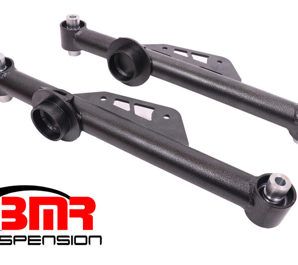 BMR 79-98 Fox Mustang Non-Adj. Lower Control Arms w/ Spherical Bearings - Black Hammertone