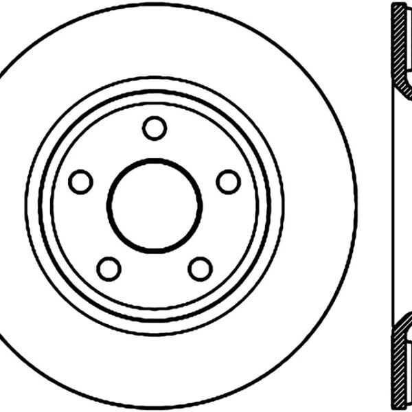 StopTech Slotted Sport Front Right Brake Rotor 11-17Jeep Grand Cherokee (Exludes SRT8)
