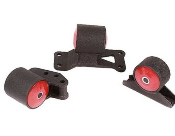 Innovative 03-06 Mitsubishi Evolution 4G63T Black Steel Mounts 95A Bushings