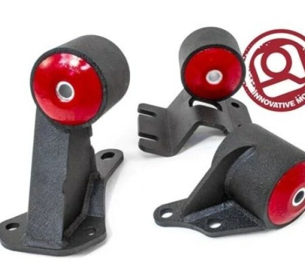 Innovative 90-93 Integra B-Series Black Steel Mounts 95A Bushings (Auto to Manual Cable)