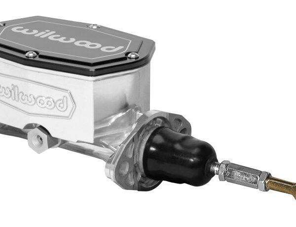 Wilwood Compact Tandem Master Cylinder - 1.12in Bore - w/Pushrod - Fits Mustang (Ball Burnished)