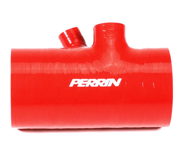 Perrin 2022+ Subaru WRX Red 3in Turbo Inlet Hose w/ Nozzle (Short)