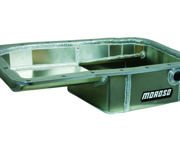 Moroso Acura/Honda 1.6L B16A3 Kicked Out Drag Race Baffled 5qt 5-5/8in Aluminum Oil Pan