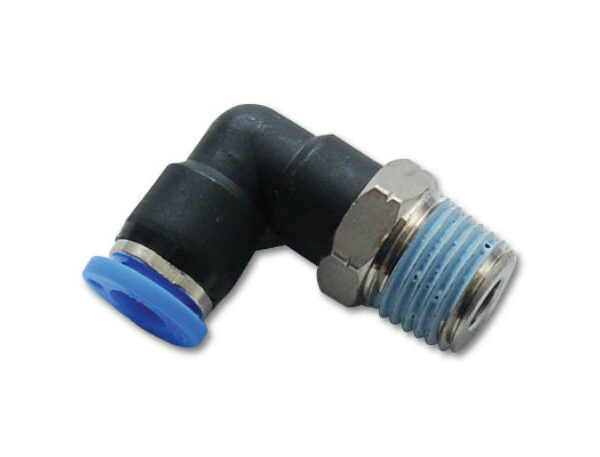 Vibrant Male Elbow 1-Touch Fitting for 1/4in OD Tube (1/16in NPT)