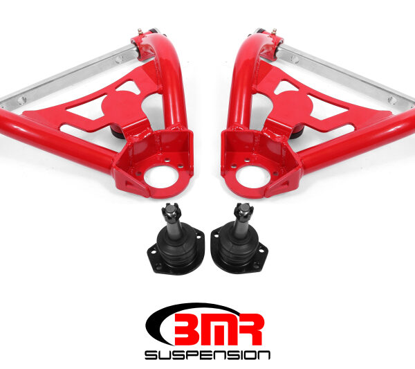 BMR 64-72 A-Body Pro-Touring Upper A-Arms w/ Tall Ball Joint (Delrin) - Red