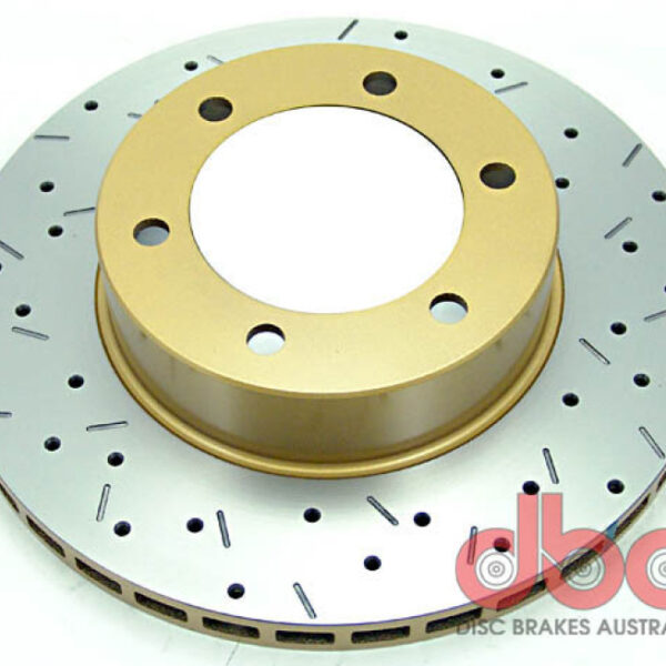 DBA 7/96+Toyota Landcruiser 90 Series Front Drilled & Slotted 4000 Series Rotor