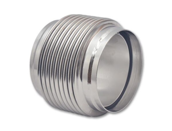 Vibrant SS Bellow Assembly w/ Solid Liner 4in inlet/outlet ID x 4in overall L Electro Polished