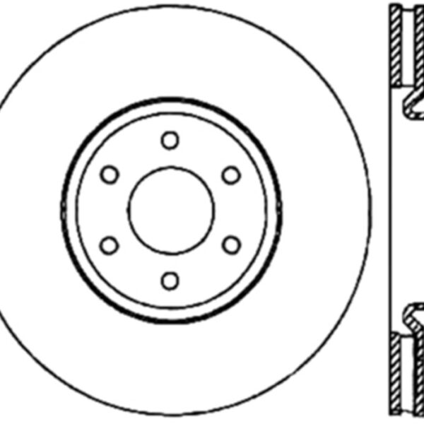 StopTech Sport Slotted (CRYO) 05-18 Nissan Frontier Front Left Slotted Rotor