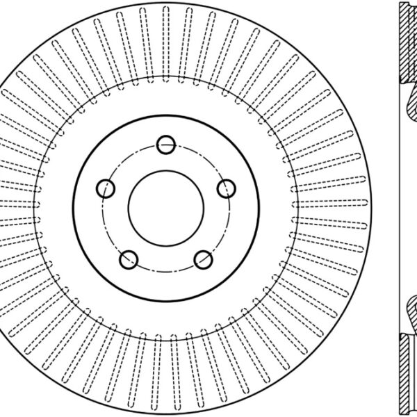 StopTech Sport Slotted 16-18 Ford Focus RS Front Left CRYO Rotor