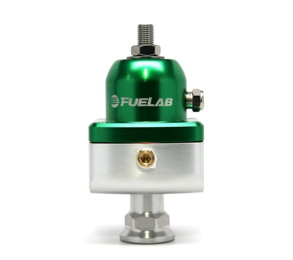 Fuelab 555 Carb Adjustable FPR Blocking 1-3 PSI (1) -8AN In (2) -8AN Out - Green