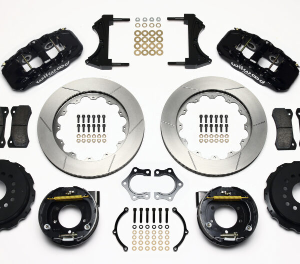 Wilwood AERO4 Rear P-Brake Kit 14.00in Mopar/Dana 2.36in Off w/Snap Ring Brng