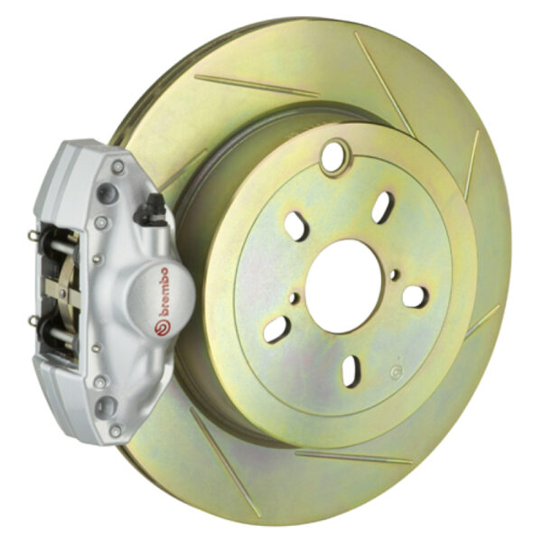 Brembo 99-05 323i (Excl xDrive) Rear GT BBK 2 Piston Cast 2pc 294x19 1pc Rotor Slotted Type1-Silver