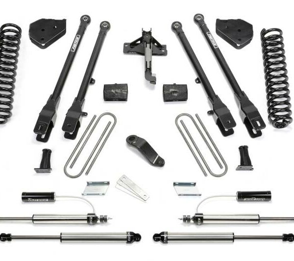 Fabtech 17-21 Ford F250/350 4WD Diesel 4in 4Link Sys w/Coils & 2.25 Dl Resi Frt & Dl Rr Shks
