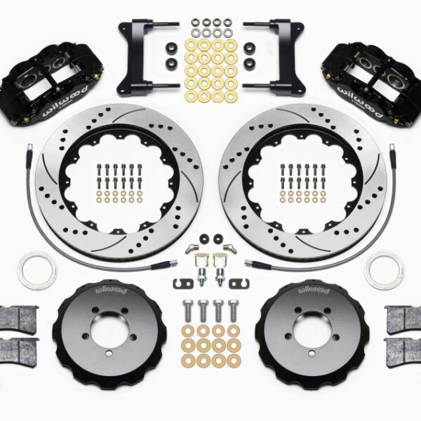 Wilwood Narrow Superlite 6R Front Hat Kit 14.00in Drilled 1999-2012 Subaru WRX w/Lines