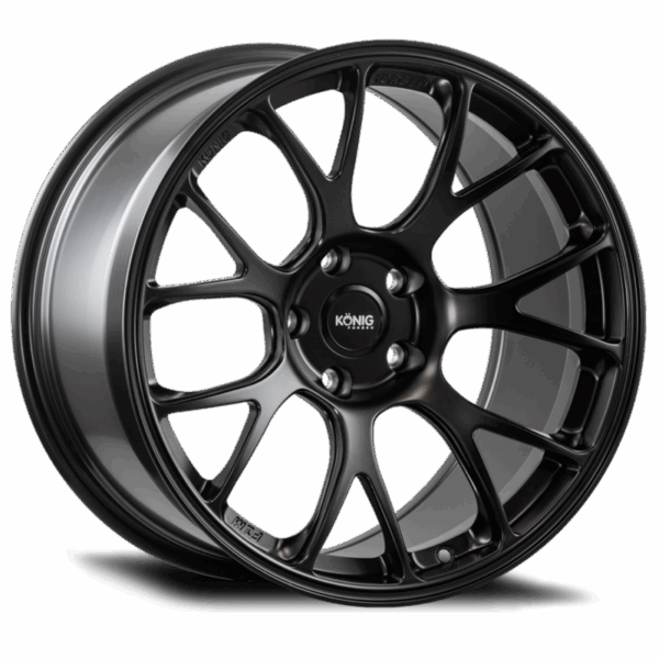 Konig Forged F1M 19X11 5X130 ET46 Satin Black Knurled Bead