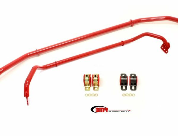 BMR 2012 5th Gen Camaro Front & Rear Sway Bar Kit w/ Bushings - Red