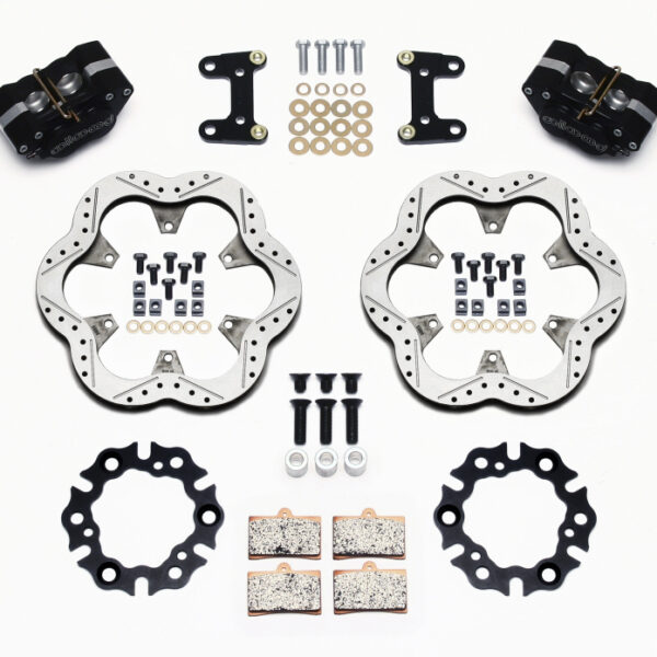 Wilwood GP320 Front Kit Top Mount 10.50in SuperAlloy Vntd Rtr Asph Midget
