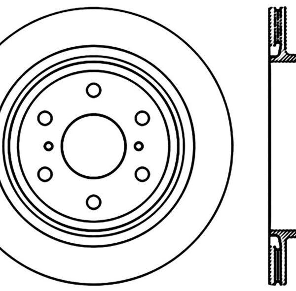 StopTech Power Slot 07-09 Cadillac Escalade / 07-09 Chevy Avalanche Rear Right Slotted CRYO Rotor