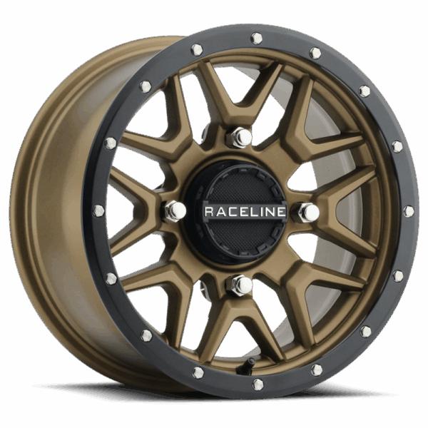 Raceline A94BZ Krank 14x7in / 4x137 BP / 38mm Offset / 110.18mm Bore - Bronze & Black Lip Wheel