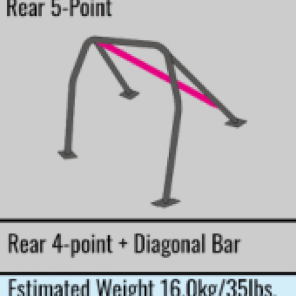 Cusco Safety 21 2-Passenger 5-Point REAR BLK Roll Cage Subaru WRX GDA 01-07 (S/O/No Cancel)