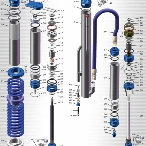 King Shocks Pr 2.5 X 18 Smoothie Hose Reservoir