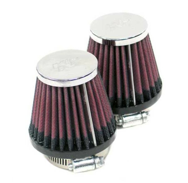 K&N Universal Chrome Filter 2.25in Flange / 3.5in Base / 2in Top / 4in Height - 2 Per Box
