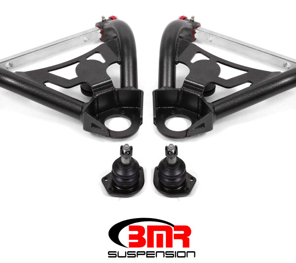 BMR 64-72 A-Body Upper Non-Adj. A-Arms w/ Stock Spindles (Polyurethane) - Black Hammertone